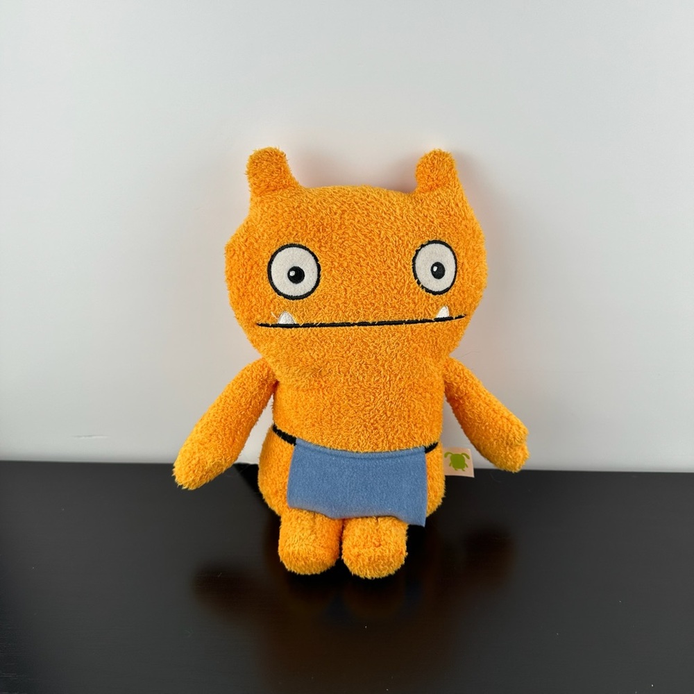 Ugly Dolls Wage Helper Orange Monster Blue Apron 9" Hasbro Plush Stuffed Animal